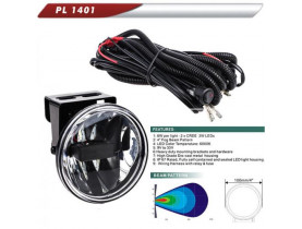 Фара прил. PL-1401 LED-CREE/10-32V/2*6W/2*400LM/6000К/D=100mm/эл.проводка (PL-1401-LED) - Оптика DLAA