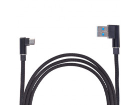 Кабель USB - Micro USB (Black) 90° ((400) Bk 90°) / Кабелі USB