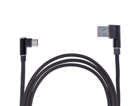 Кабель USB - Type С (Black) 90° ((200) Bk 90°) / АКСЕСУАРИ ДЛЯ СМАРТФОНІВ
