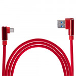Кабель USB - Type С (Red) 90° ((200) R 90°)