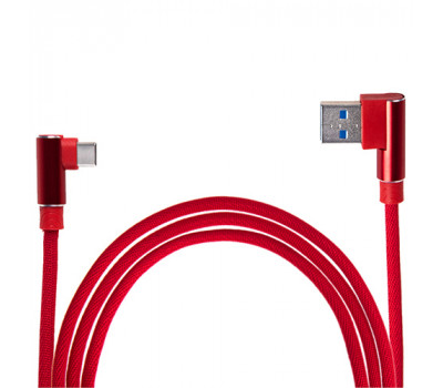 Кабель USB - Type С (Red) 90° ((200) R 90°)