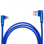Кабель USB - Apple (Blue)  90° ((100) Bl 90°)