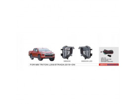 Фары доп.модель Mitsubishi Triton/L200/Pajero Sport 2018-/MB-9049LED/H8-12V35W+LED-8W/эл.проводка (MB-9049-LED) - СВЕТ