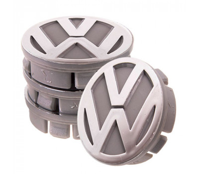 Заглушка колісного диска VW 60x55 сірий ABS пластик (4шт.) 53989 (53989)