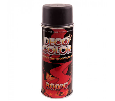 Deco Color Краска аэроз. 400ml/термостойкая 800*С черный (151022)