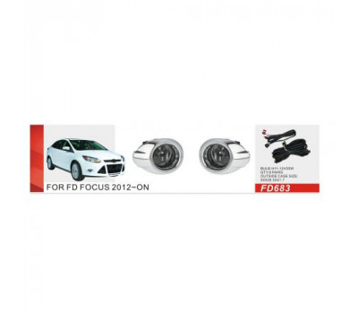 Фары дополнительной модели Ford Focus 2012-13/FD-683/эл.проводка (FD-683)