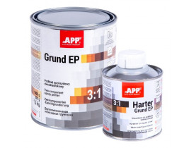 APP Грунт эпоксидный двухкомпонентный грунт + отвердитель Grund EP 3:1, серый 1l+0.2l (021201 + 021202) / Витратники для малярних робіт