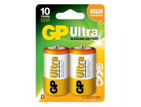 Батарейка GP ULTRA ALKALINE 1.5V 13AU-U2 щелочная, LR20, D (4891199034442) - Элементы питания