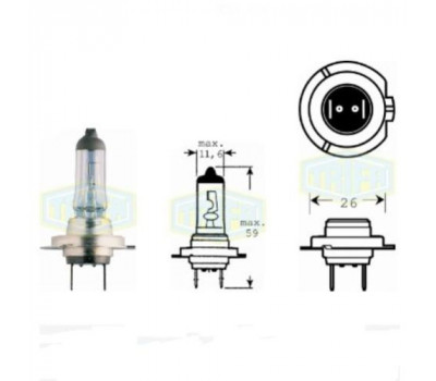 Лампа автомобильная  Галогенная лампа для фары Trifa H7 12V 100W (01608)