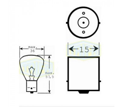 Лампа автомобильная  Лампа Rotary lamp 12V 45W BA 15s (00391)