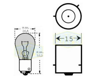 Лампа автомобильная   Лампа для стоп-сигналов и проблесковых маячков Trifa 12V 21W BAU15s chroma (30381)
