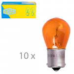 Лампа автомобильная   Лампа для стоп-сигналов и проблесковых маячков Trifa 12V 21W BA15s yellow (80383)
