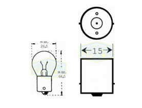 Лампа автомобильная   Лампа для стоп-сигналов и проблесковых маячков Trifa 24V 18W BA15s (01354) / Лампы TRIFA