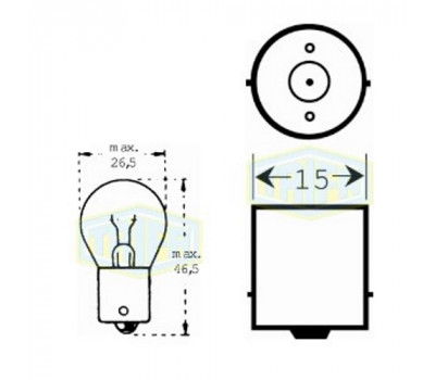 Лампа автомобильная   Лампа для стоп-сигналов и проблесковых маячков Trifa 24V 18W BA15s (01354)