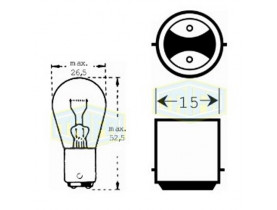 Лампа автомобильная   Лампа для стоп-сигналов и проблесковых маячков Trifa 24V 21W BA15d (01363) / Лампы TRIFA