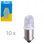 Лампа автомобильная светодиодная LED индикаторная лампа Trifa 12V 0,27W BA9s T10 20mA white (02804)
