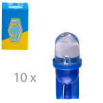Лампа автомобильная светодиодная LED с пластиковим цоколем Trifa 12V 0,27W W2,1x9,5d T10 20mA blue (02801)
