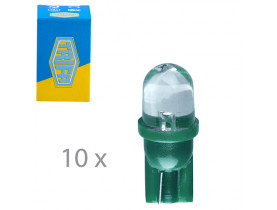 Лампа автомобильная светодиодная LED с пластиковим цоколем Trifa 12V 0,27W W2,1x9,5d T10 20mA green (02802) - Лампы TRIFA