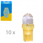 Лампа автомобильная светодиодная LED с пластиковим цоколем Trifa 12V 0,27W W2,1x9,5d T10 20mA yellow (02800)