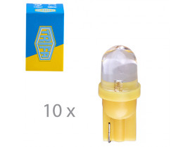 Лампа автомобильная светодиодная LED с пластиковим цоколем Trifa 12V 0,27W W2,1x9,5d T10 20mA yellow (02800) - Лампы TRIFA
